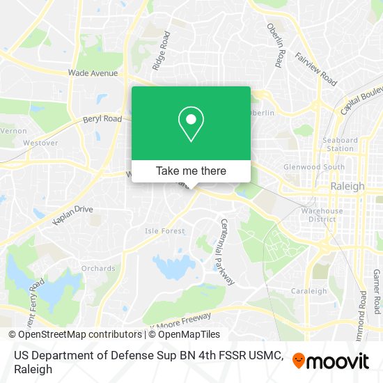 US Department of Defense Sup BN 4th FSSR USMC map