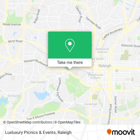 Luxluxury Picnics & Events map