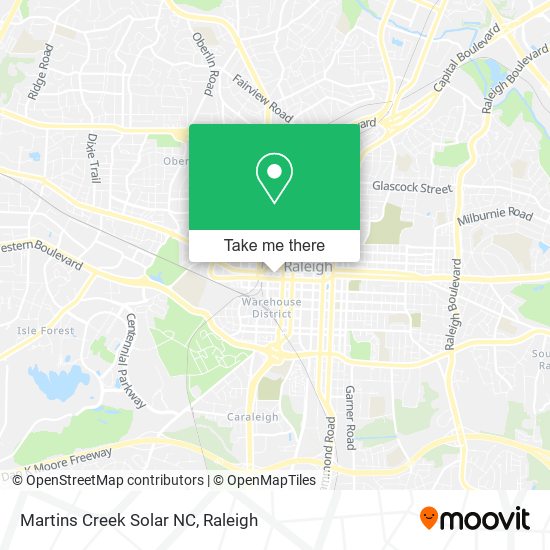 Martins Creek Solar NC map