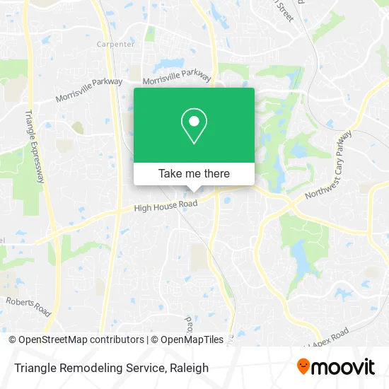 Triangle Remodeling Service map