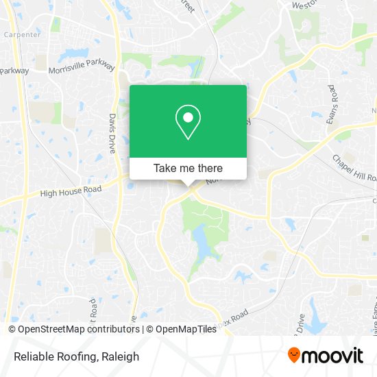 Mapa de Reliable Roofing