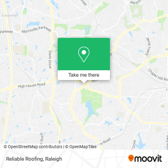 Reliable Roofing map