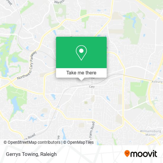 Gerrys Towing map