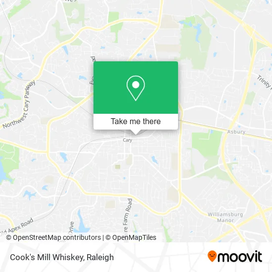 Cook's Mill Whiskey map