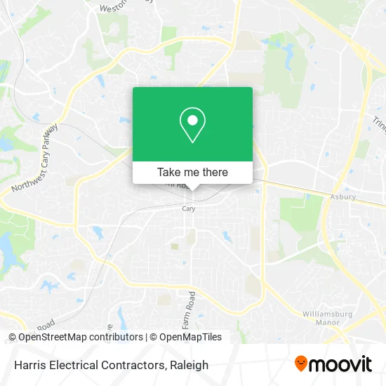 Harris Electrical Contractors map