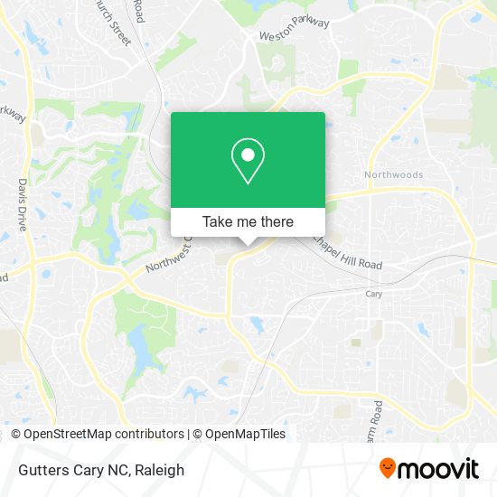 Gutters Cary NC map