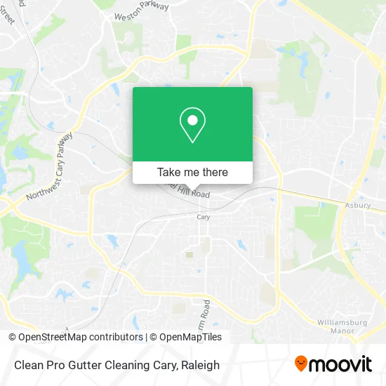 Clean Pro Gutter Cleaning Cary map