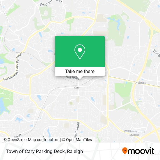 Town of Cary Parking Deck map