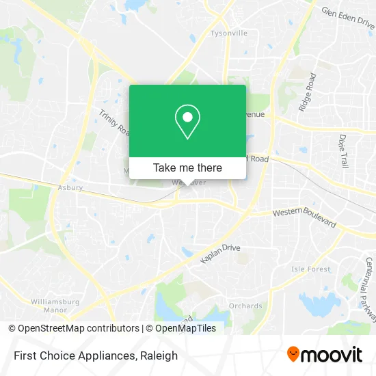 Mapa de First Choice Appliances