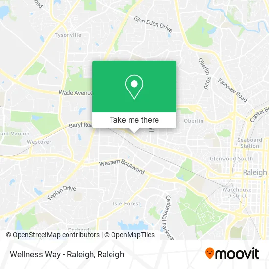 Wellness Way - Raleigh map