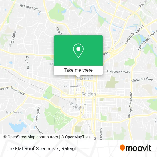 The Flat Roof Specialists map
