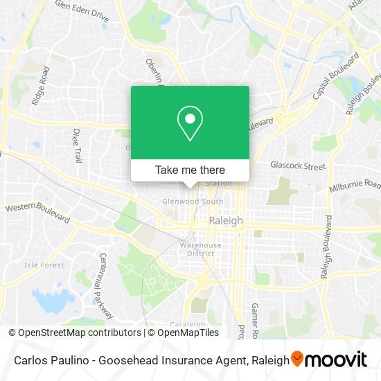 Mapa de Carlos Paulino - Goosehead Insurance Agent