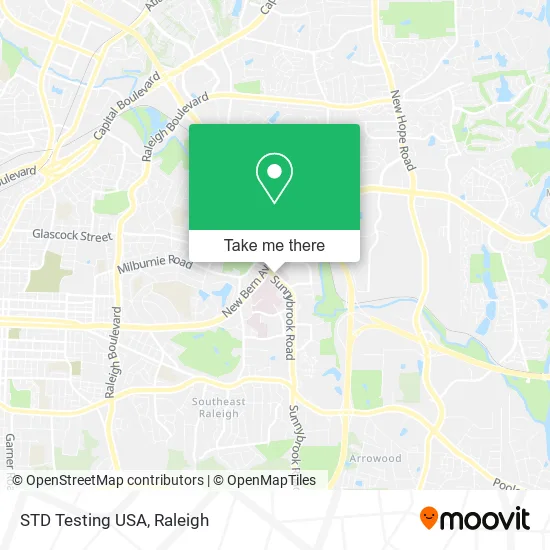 STD Testing USA map