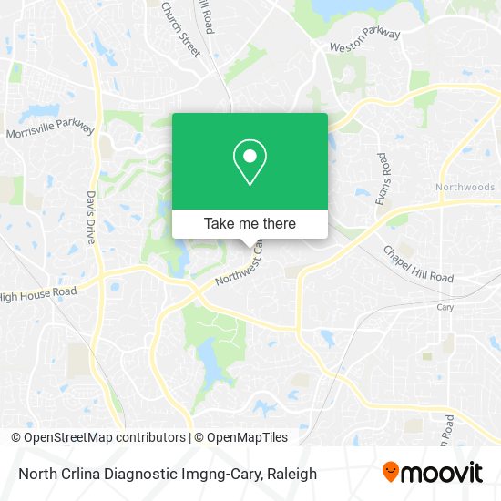 North Crlina Diagnostic Imgng-Cary map