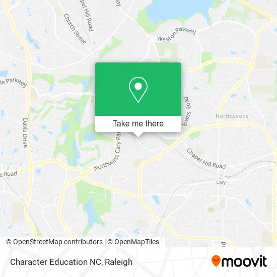 Character Education NC map