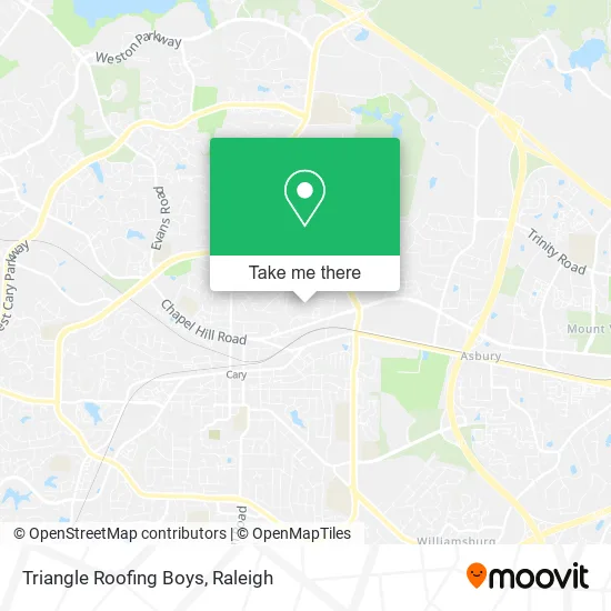 Triangle Roofing Boys map