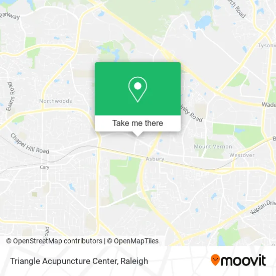 Triangle Acupuncture Center map