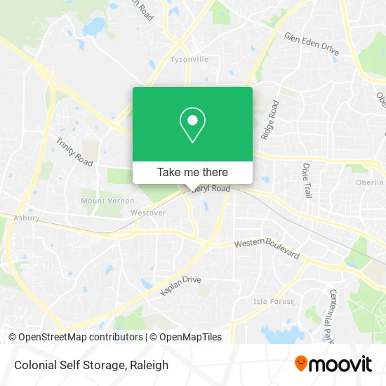 Colonial Self Storage map