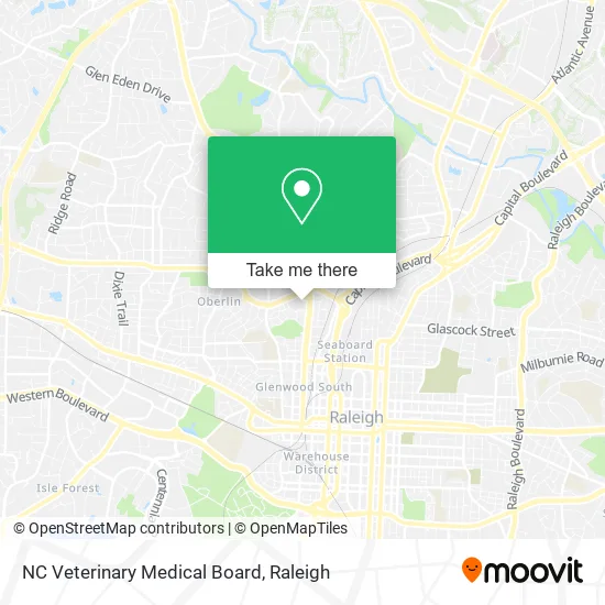 Mapa de NC Veterinary Medical Board