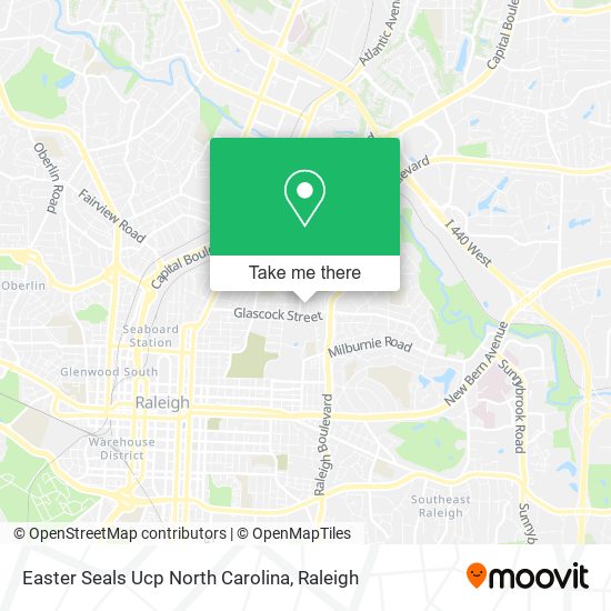 Easter Seals Ucp North Carolina map