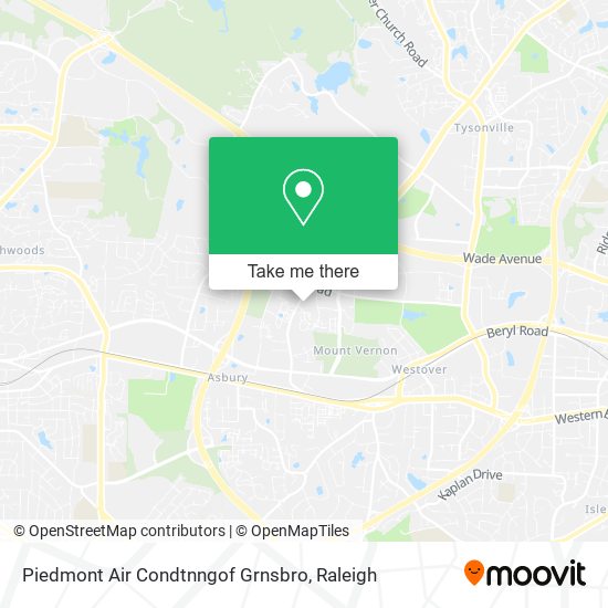 Mapa de Piedmont Air Condtnngof Grnsbro