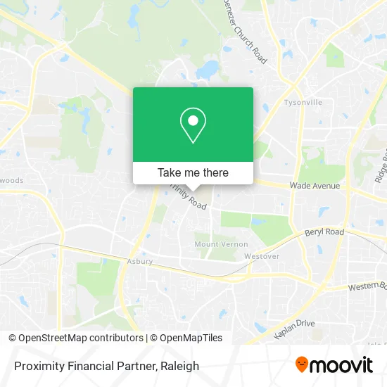 Proximity Financial Partner map