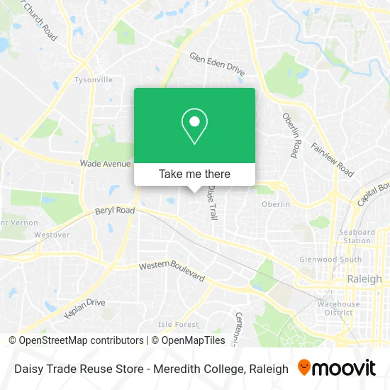 Daisy Trade Reuse Store - Meredith College map