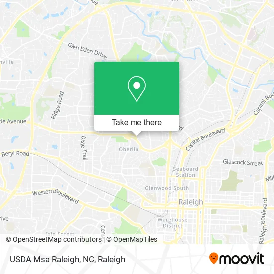 USDA Msa Raleigh, NC map