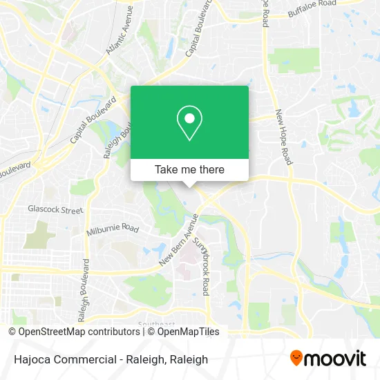 Hajoca Commercial - Raleigh map