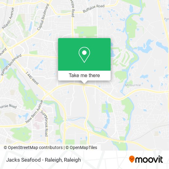 Jacks Seafood - Raleigh map