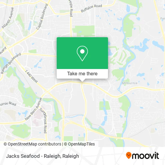 Jacks Seafood - Raleigh map