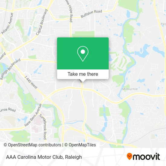 AAA Carolina Motor Club map