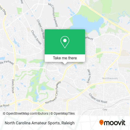 North Carolina Amateur Sports map