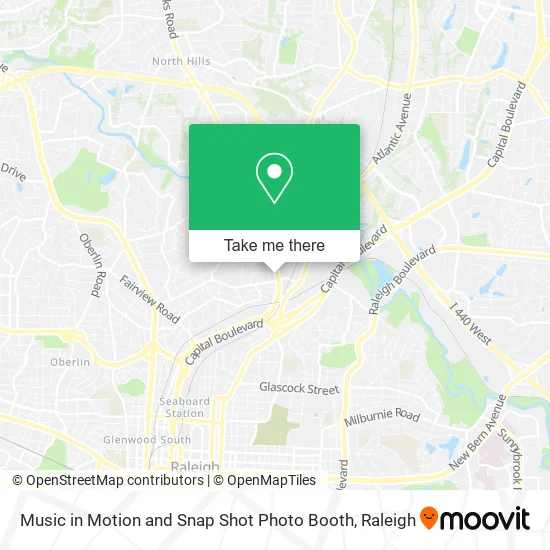 Music in Motion and Snap Shot Photo Booth map