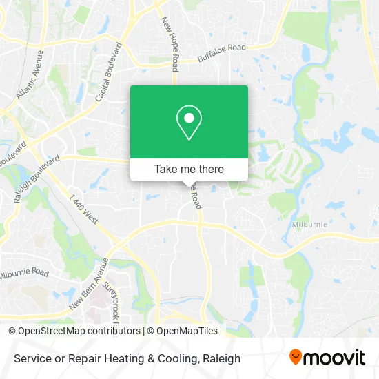 Service or Repair Heating & Cooling map