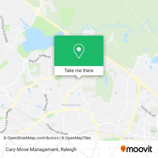 Cary Move Management map