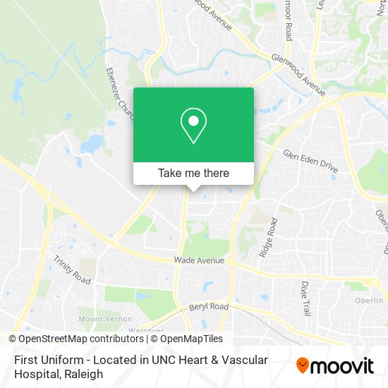 First Uniform - Located in UNC Heart & Vascular Hospital map