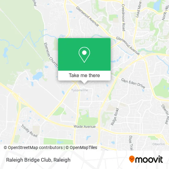 Raleigh Bridge Club map