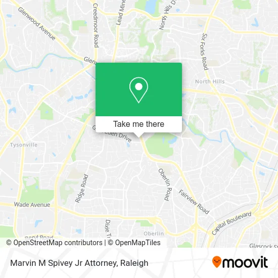 Marvin M Spivey Jr Attorney map