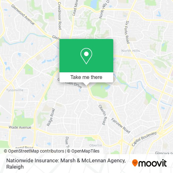 Mapa de Nationwide Insurance: Marsh & McLennan Agency