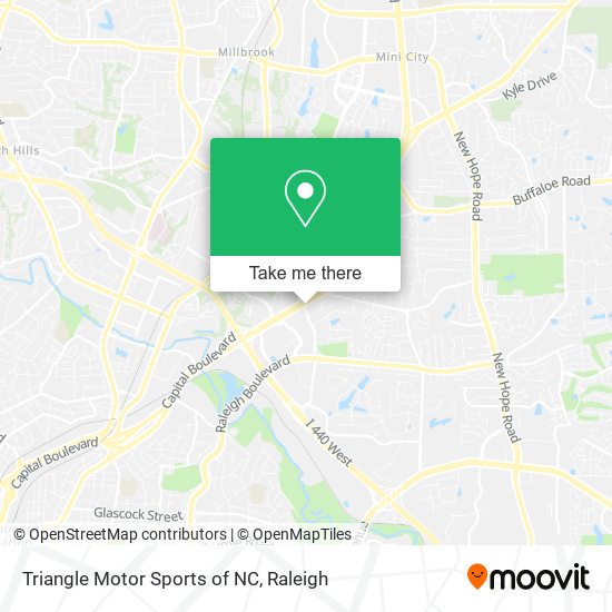 Triangle Motor Sports of NC map