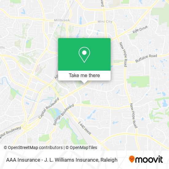 Mapa de AAA Insurance - J. L. Williams Insurance