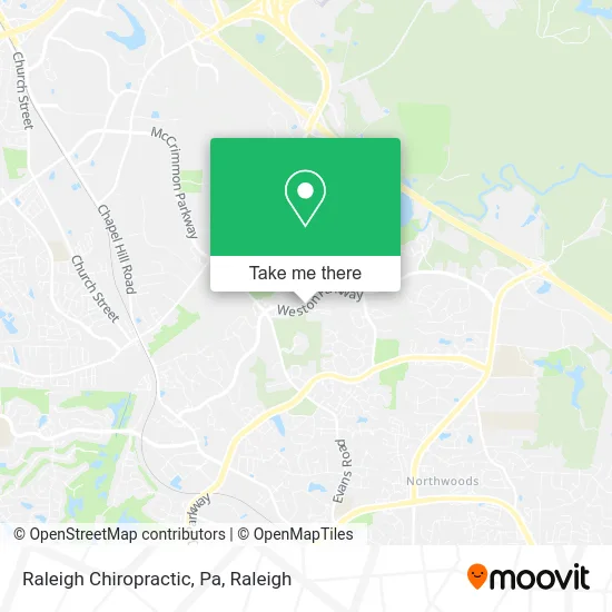 Raleigh Chiropractic, Pa map