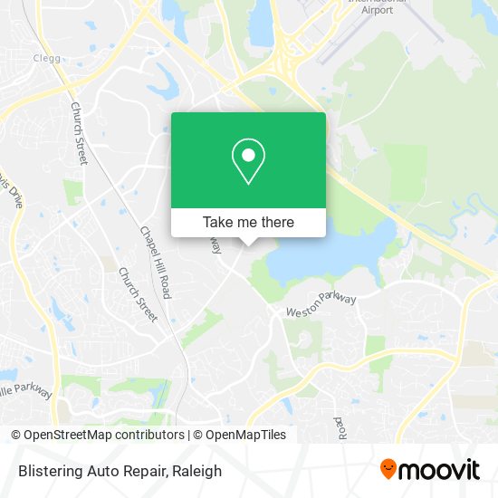 Blistering Auto Repair map
