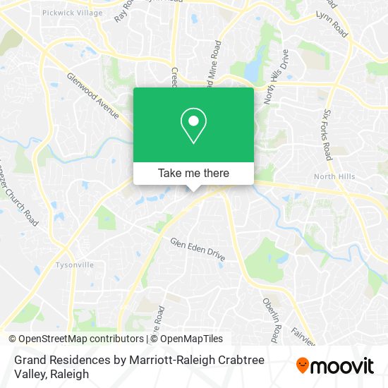 Mapa de Grand Residences by Marriott-Raleigh Crabtree Valley