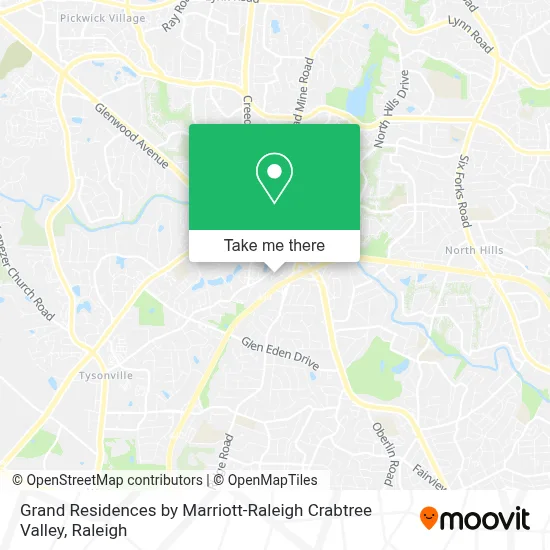 Grand Residences by Marriott-Raleigh Crabtree Valley map