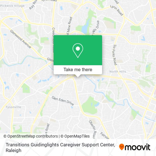 Mapa de Transitions Guidinglights Caregiver Support Center