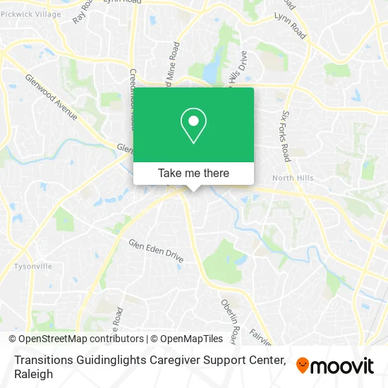 Mapa de Transitions Guidinglights Caregiver Support Center