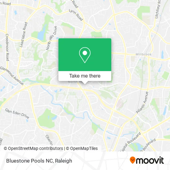 Bluestone Pools NC map