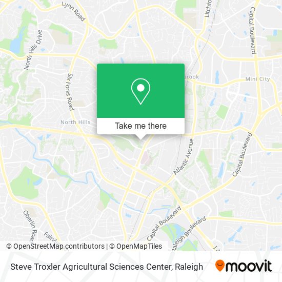 Steve Troxler Agricultural Sciences Center map